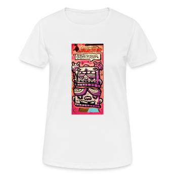 Global Art - Frauen T-Shirt atmungsaktiv - Weiß - Vorne - AI Model Female 172 dark (172cm)
