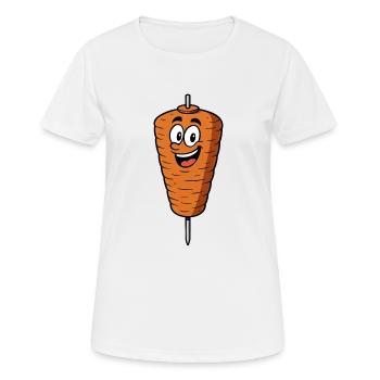 Döner Comic - T-shirt respirant Femme - blanc - Devant - AI Model Female 172 dark (172cm)