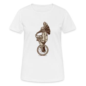 Mono - Farbvariation - Frauen T-Shirt atmungsaktiv - Weiß - Vorne - AI Model Female 172 dark (172cm)