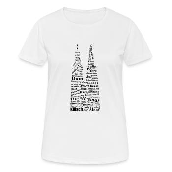 Conception de la cathédrale de Cologne Cologne - T-shirt respirant Femme - blanc - Devant - AI Model Female 172 dark (172cm)