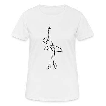 BALLERINA | Balletttänzer Tutu Ballettleben Tanz - Frauen T-Shirt atmungsaktiv - Weiß - Vorne - AI Model Female 172 dark (172cm)