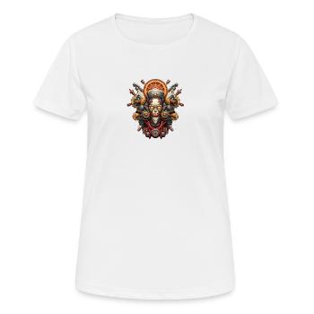 Turbo Atomic 5 - Frauen T-Shirt atmungsaktiv - Weiß - Vorne - AI Model Female 172 dark (172cm)