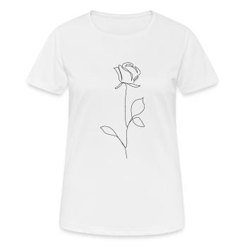 Minimalistic rose - Women's Breathable T-Shirt - white - Front - AI Model Female 172 dark (172cm)