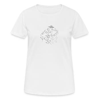 Head in the sky - Frauen T-Shirt atmungsaktiv - Weiß - Vorne - AI Model Female 172 dark (172cm)