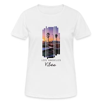 LA Vibes Venice Beach - T-shirt respirant Femme - blanc - Devant - AI Model Female 172 dark (172cm)