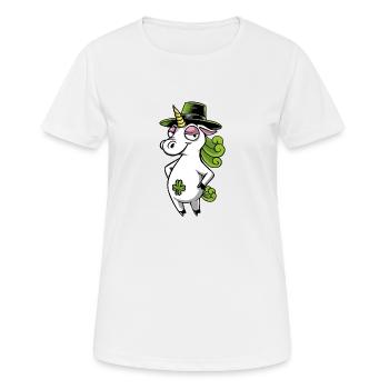 betrunkenes Einhorn - Frauen T-Shirt atmungsaktiv - Weiß - Vorne - AI Model Female 172 dark (172cm)