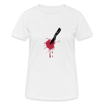 SANG DE COUTEAU - T-shirt respirant Femme - blanc - Devant - AI Model Female 172 dark (172cm)