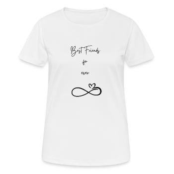 Best Friends For Ever T-Shirt - Frauen T-Shirt atmungsaktiv - Weiß - Vorne - AI Model Female 172 dark (172cm)