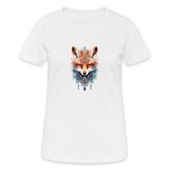 Boho Fuchs bunt - Frauen T-Shirt atmungsaktiv - Weiß - Vorne - AI Model Female 172 dark (172cm)