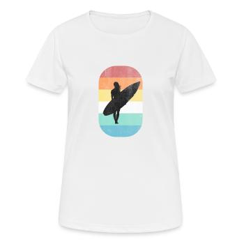 Surfergirl - Frauen T-Shirt atmungsaktiv - Weiß - Vorne - AI Model Female 172 dark (172cm)