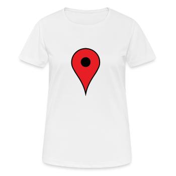 Funny Location Maps - Women's Breathable T-Shirt - white - Front - AI Model Female 172 dark (172cm)