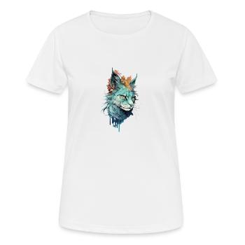 Thief Cat - Women's Breathable T-Shirt - white - Front - AI Model Female 172 dark (172cm)