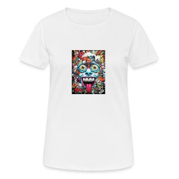 [MB] Unverschämter Affe - Frauen T-Shirt atmungsaktiv - Weiß - Vorne - AI Model Female 172 dark (172cm)