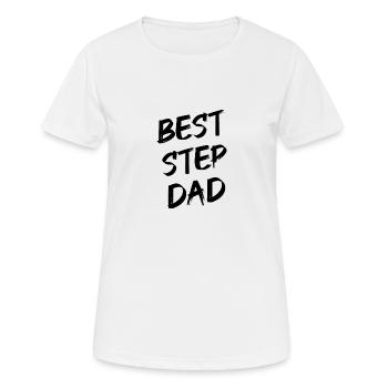Meilleur Step Papa - T-shirt respirant Femme - blanc - Devant - AI Model Female 172 dark (172cm)