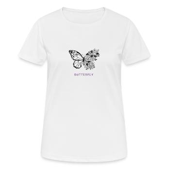 SCHMETTERLING - Frauen T-Shirt atmungsaktiv - Weiß - Vorne - AI Model Female 172 dark (172cm)