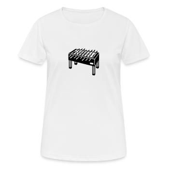 Tischkicker - Frauen T-Shirt atmungsaktiv - Weiß - Vorne - AI Model Female 172 dark (172cm)