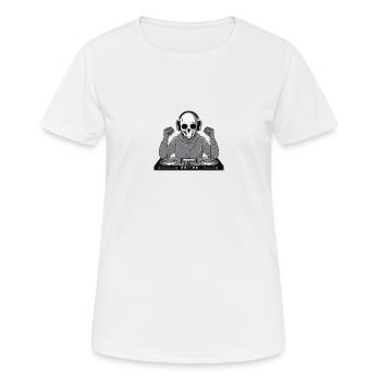 DJ Skull Face - Women's Breathable T-Shirt - white - Front - AI Model Female 172 dark (172cm)