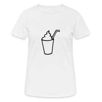 Milchshake - Frauen T-Shirt atmungsaktiv - Weiß - Vorne - AI Model Female 172 dark (172cm)