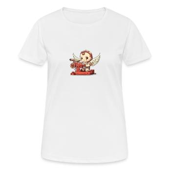 Cupidon - T-shirt respirant Femme - blanc - Devant - AI Model Female 172 dark (172cm)