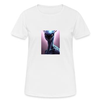 Creepy Alien - Women's Breathable T-Shirt - white - Front - AI Model Female 172 dark (172cm)