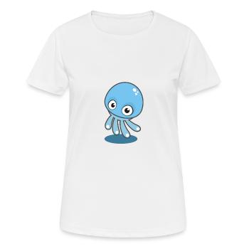 Qualle - Frauen T-Shirt atmungsaktiv - Weiß - Vorne - AI Model Female 172 dark (172cm)