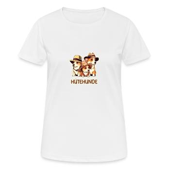 Hütehunde Hunde mit Hüten - Frauen T-Shirt atmungsaktiv - Weiß - Vorne - AI Model Female 172 dark (172cm)