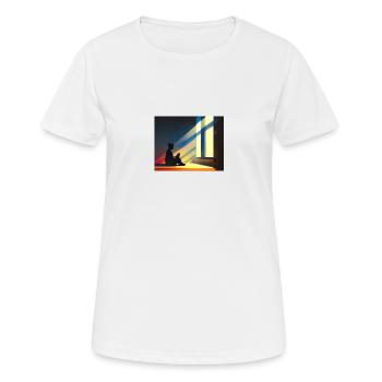 Lofi - Dude - Frauen T-Shirt atmungsaktiv - Weiß - Vorne - AI Model Female 172 dark (172cm)