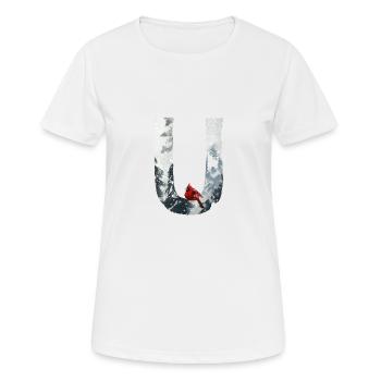 U – decorative character – winter - Women's Breathable T-Shirt - white - Front - AI Model Female 172 dark (172cm)