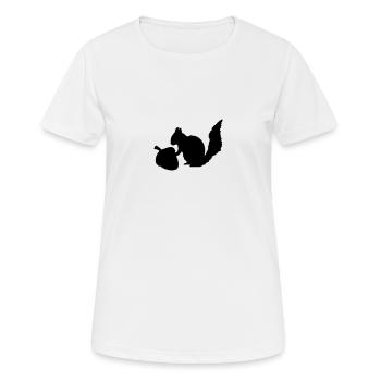 Eichhörnchen Nuss - Frauen T-Shirt atmungsaktiv - Weiß - Vorne - AI Model Female 172 dark (172cm)