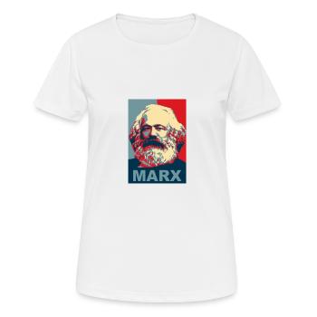 Karl Marx - Women's Breathable T-Shirt - white - Front - AI Model Female 172 dark (172cm)