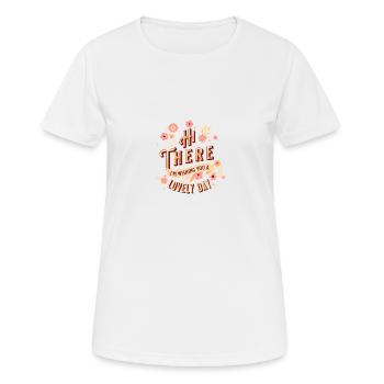 Belle journée florale - T-shirt respirant Femme - blanc - Devant - AI Model Female 172 dark (172cm)