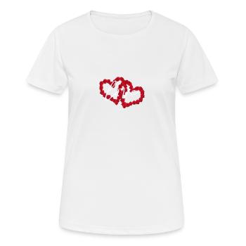 Love - T-shirt respirant Femme - blanc - Devant - AI Model Female 172 dark (172cm)