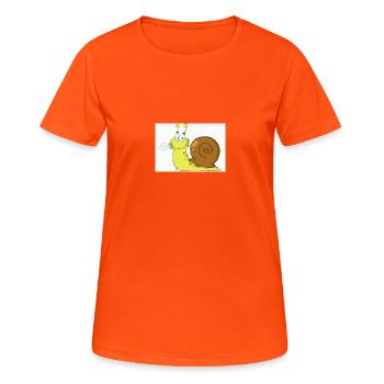 Snail - Women's Breathable T-Shirt - neon orange - Front - AI Model Female 172 dark (172cm)