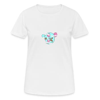 World Bear Curious - Women's Breathable T-Shirt - white - Front - AI Model Female 172 dark (172cm)