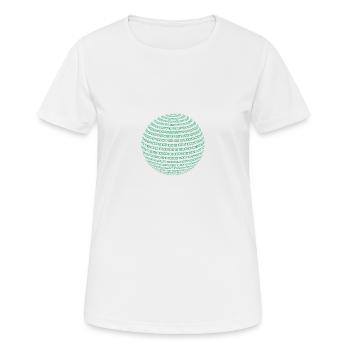 Code binaire Code Informatique Nerd Cadeau étudiant - T-shirt respirant Femme - blanc - Devant - AI Model Female 172 dark (172cm)