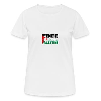 Palestine libre - T-shirt respirant Femme - blanc - Devant - AI Model Female 172 dark (172cm)