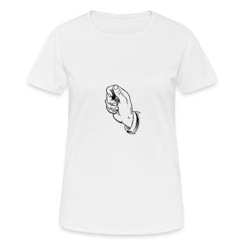hand - Women's Breathable T-Shirt - white - Front - AI Model Female 172 dark (172cm)