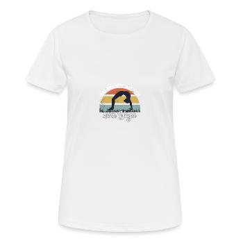 Mir Reichts Yoga Entspannung - Frauen T-Shirt atmungsaktiv - Weiß - Vorne - AI Model Female 172 dark (172cm)