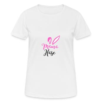 Maman lapin - T-shirt respirant Femme - blanc - Devant - AI Model Female 172 dark (172cm)