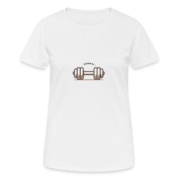 Normal Pump - Frauen T-Shirt atmungsaktiv - Weiß - Vorne - AI Model Female 172 dark (172cm)
