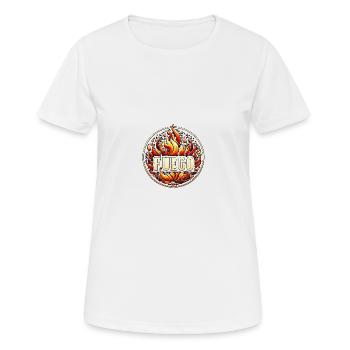 fuego1 - T-shirt respirant Femme - blanc - Devant - AI Model Female 172 dark (172cm)