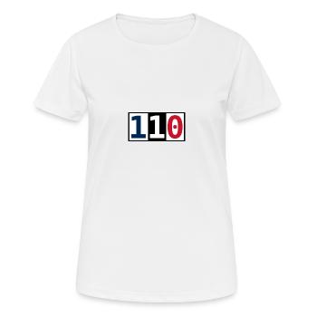 110 - T-shirt respirant Femme - blanc - Devant - AI Model Female 172 dark (172cm)
