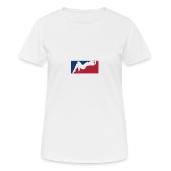 Pin-Up MLB - Frauen T-Shirt atmungsaktiv - Weiß - Vorne - AI Model Female 172 dark (172cm)