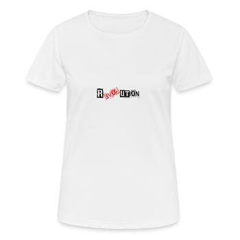 Revolution Love - Frauen T-Shirt atmungsaktiv - Weiß - Vorne - AI Model Female 172 dark (172cm)