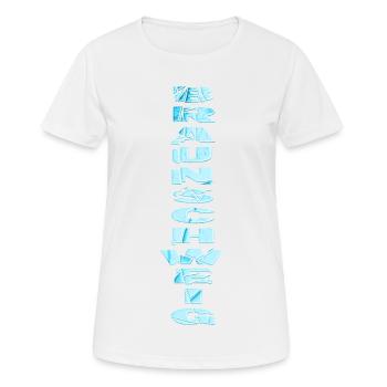 Braunschweig Germany City Font Skyline - Women's Breathable T-Shirt - white - Front - AI Model Female 172 dark (172cm)