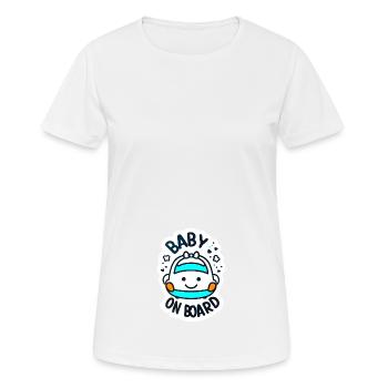 Baby on board - Women's Breathable T-Shirt - white - Front - AI Model Female 172 dark (172cm)