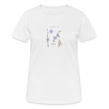 Voyageur de chicorée - dessin - T-shirt respirant Femme - blanc - Devant - AI Model Female 172 dark (172cm)