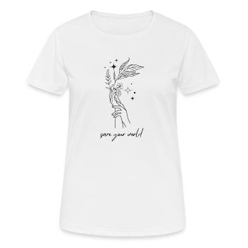 Save your world - Women's Breathable T-Shirt - white - Front - AI Model Female 172 dark (172cm)
