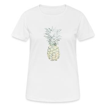 Ananas - Frauen T-Shirt atmungsaktiv - Weiß - Vorne - AI Model Female 172 dark (172cm)