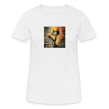 Cocktail et Moustaches - T-shirt respirant Femme - blanc - Devant - AI Model Female 172 dark (172cm)